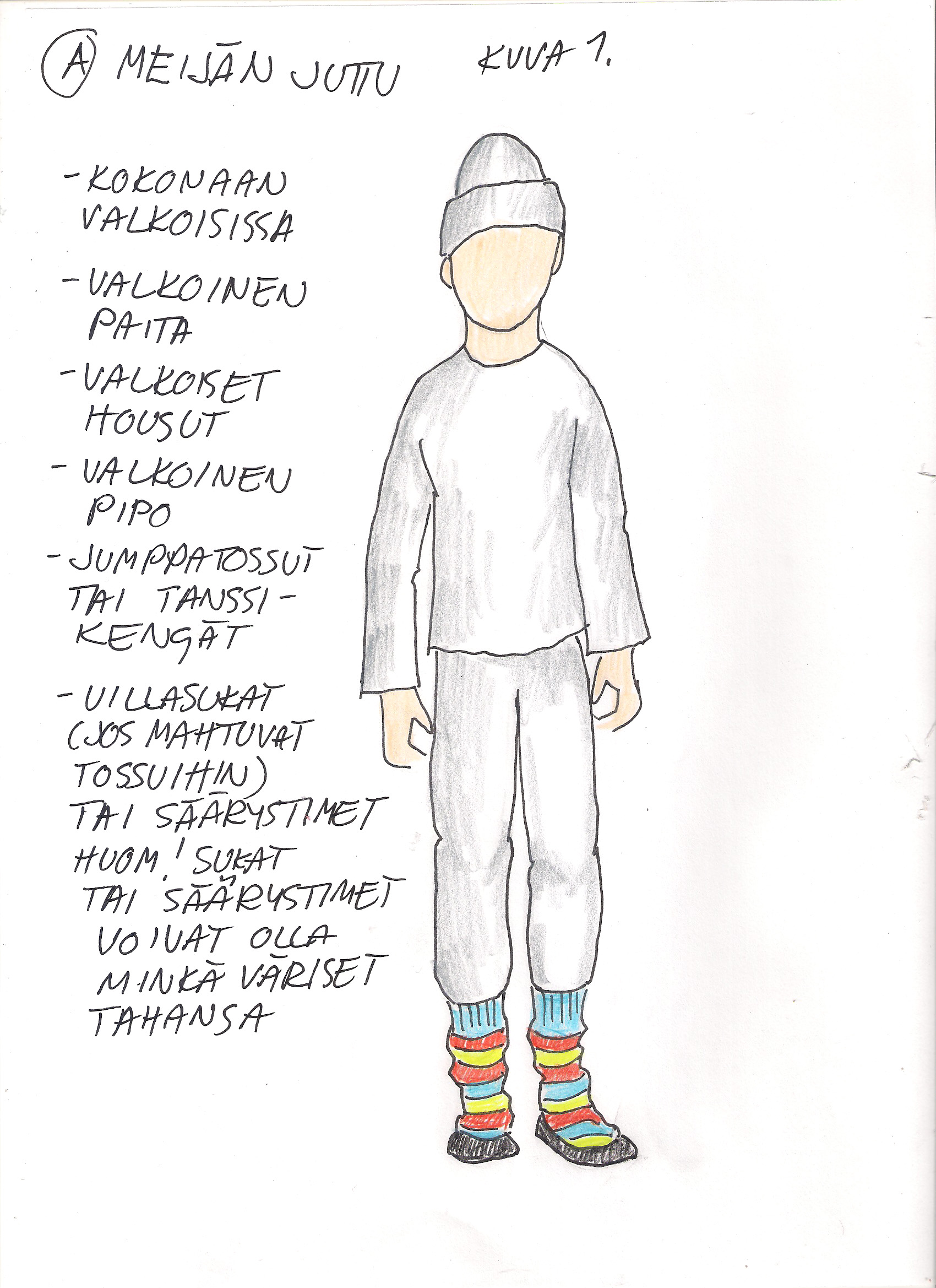 Kalenoiden puvustusohje A)