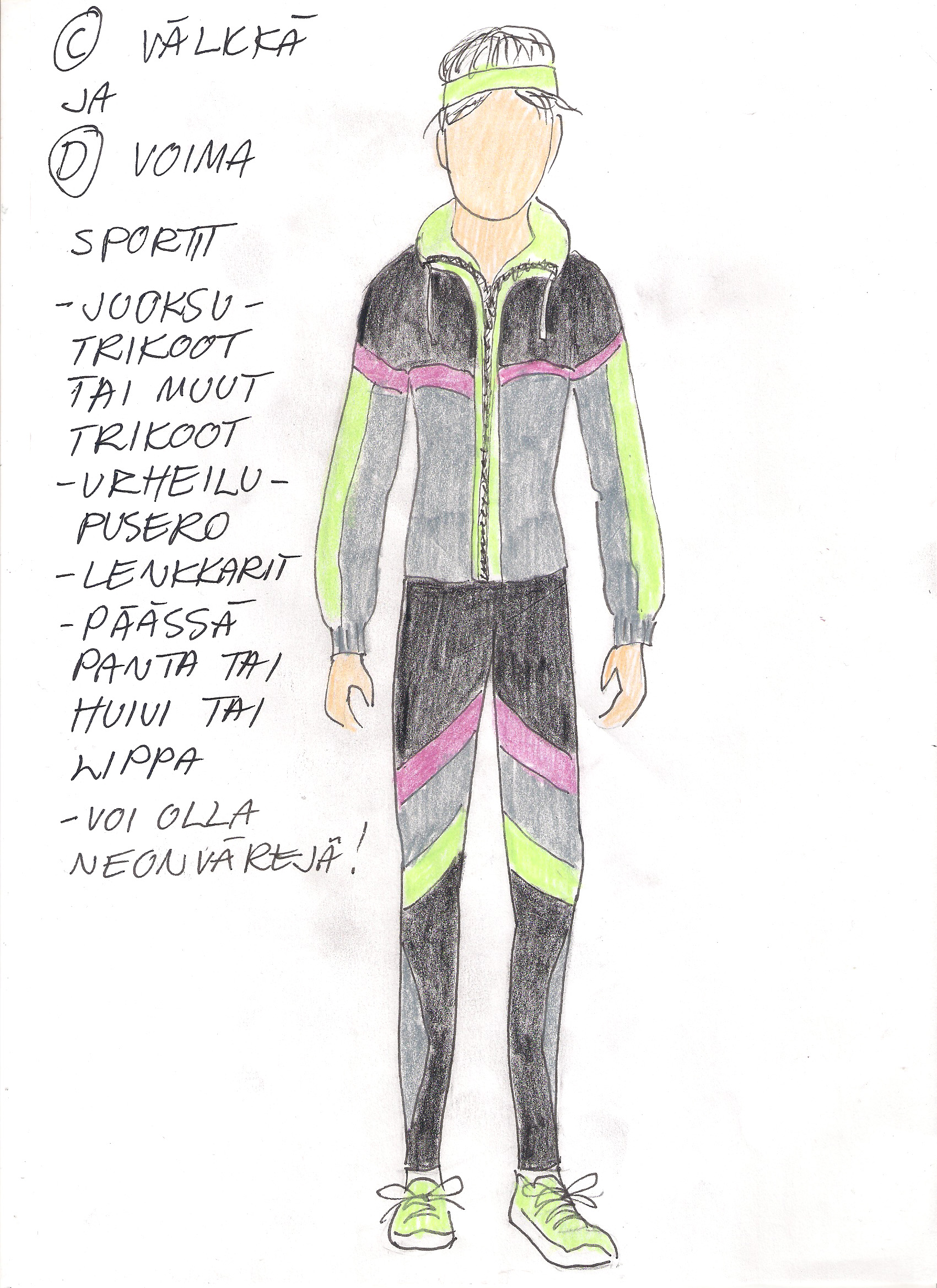 kalenat C & D sportit
